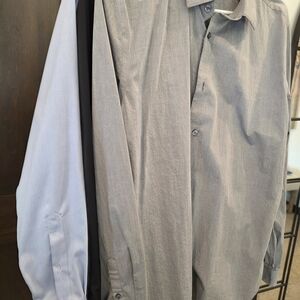 Express Gray and Light Blue Dress Shirts